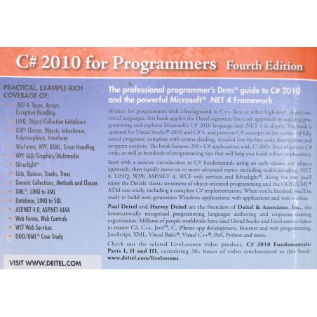 C# 2010 For Programmers - Fourth Edition | Home | Mickle & More Second-Hand Books