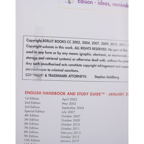 English Handbook And Study Guide - Senior Primary To Matric And Tertiary Level | Home | Mickle & More Second-Hand Books