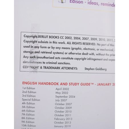 English Handbook And Study Guide - Senior Primary To Matric And Tertiary Level | Home | Mickle & More Second-Hand Books