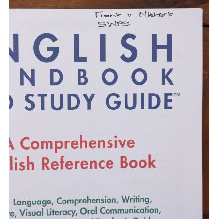 English Handbook And Study Guide - Senior Primary To Matric And Tertiary Level | Home | Mickle & More Second-Hand Books