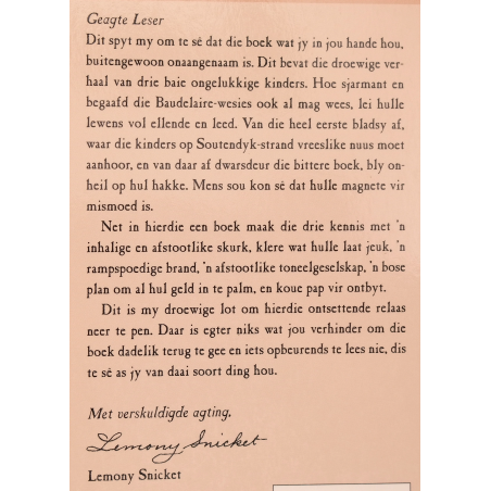 'n Reeks Ongelukkige Gebeure: Die Bose Begin | Jeug | Mickle & More Second-Hand Books