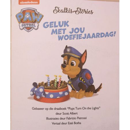 PAW Patrol: Geluk Met Jou Woefiejaardag! (Skatkis Stories) | Home | Mickle & More Second-Hand Books