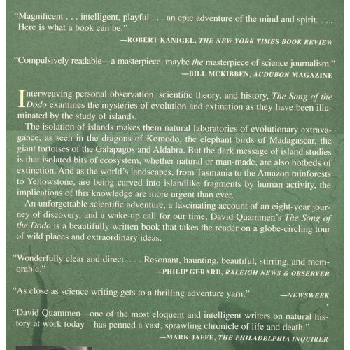 The Song Of The Dodo: Island Biogeography in an Age of Extinctions | Ecology | Mickle & More Second-Hand Books