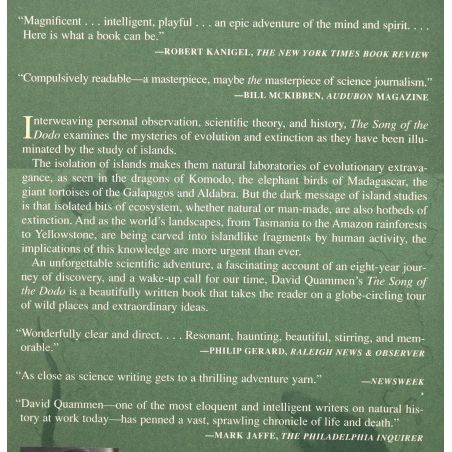 The Song Of The Dodo: Island Biogeography in an Age of Extinctions | Ecology | Mickle & More Second-Hand Books
