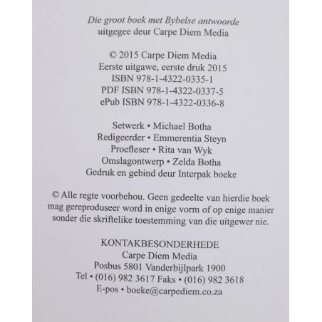 Die Groot Boek Met Bybelse Antwoorde | Home | Mickle & More Second-Hand Books