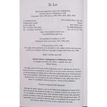 The 80/20 Principle: The Secret of Achieving More with Less | Home | Mickle & More Second-Hand Books