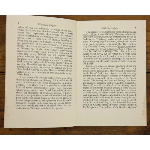 Notes on English Literature: Wuthering Heights | Literary Criticism | Mickle & More Second-Hand Books