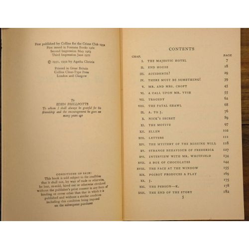 Peril At End House | Mystery | Mickle & More Second-Hand Books