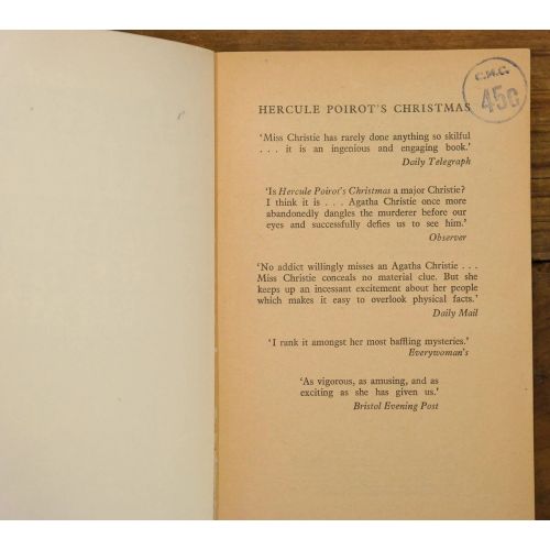 Hercule Poirot's Christmas | Mystery | Mickle & More Second-Hand Books