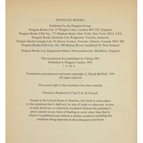 Crime And Punishment | Classics | Mickle & More Second-Hand Books