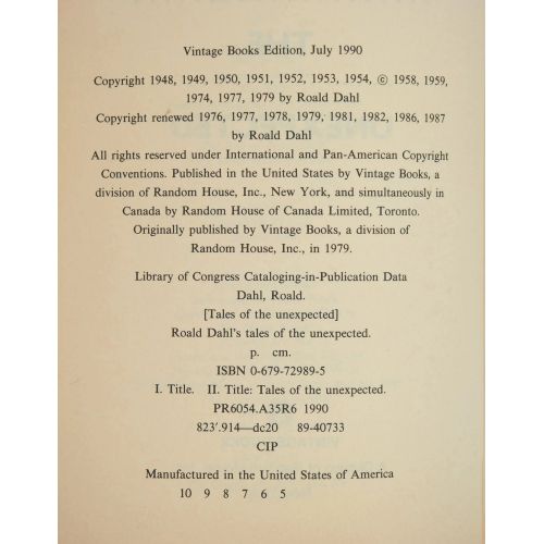 Tales Of The Unexpected | Horror | Mickle & More Second-Hand Books
