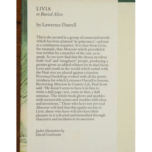 Livia Or Buried Alive | Literary | Mickle & More Second-Hand Books