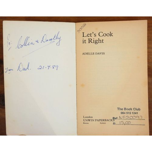 Let's Cook It Right | Health / Wellness | Mickle & More Second-Hand Books