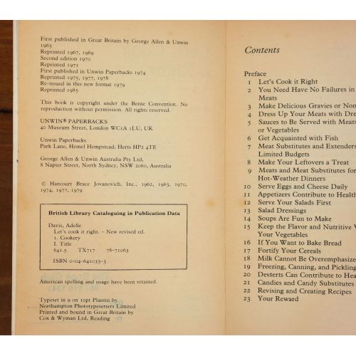 Let's Cook It Right | Health / Wellness | Mickle & More Second-Hand Books