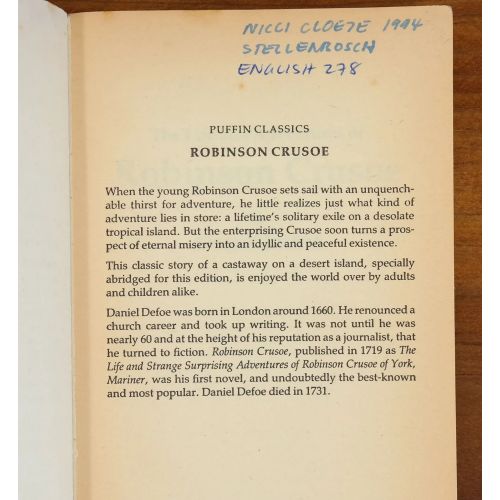 Robinson Crusoe | Classics | Mickle & More Second-Hand Books