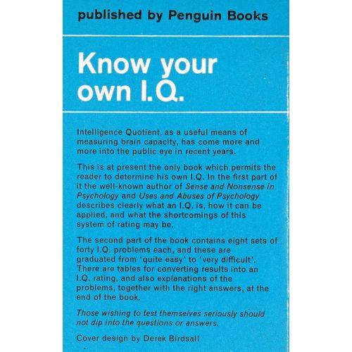 Know Your Own I.Q. | Educational | Mickle & More Second-Hand Books
