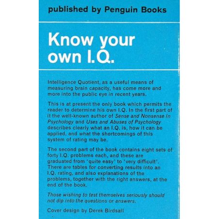 Know Your Own I.Q. | Educational | Mickle & More Second-Hand Books