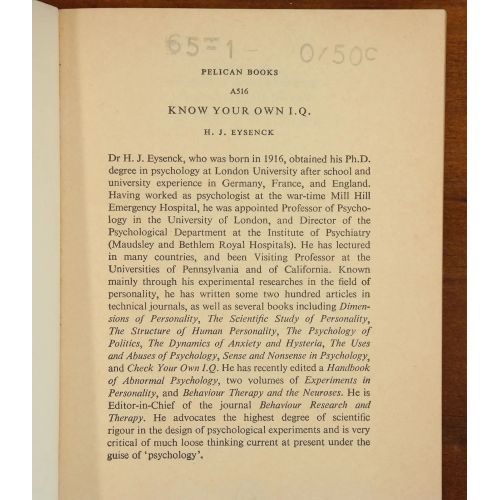 Know Your Own I.Q. | Educational | Mickle & More Second-Hand Books