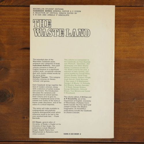 The Waste Land: A Casebook | Literary Criticism | Mickle & More Second-Hand Books