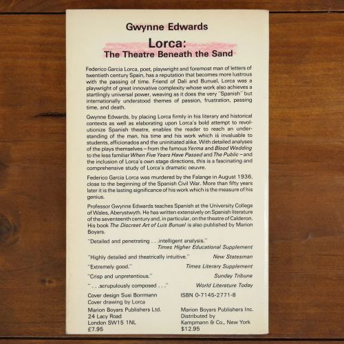 Lorca: The Theatre Beneath The Sand | Literary Criticism | Mickle & More Second-Hand Books