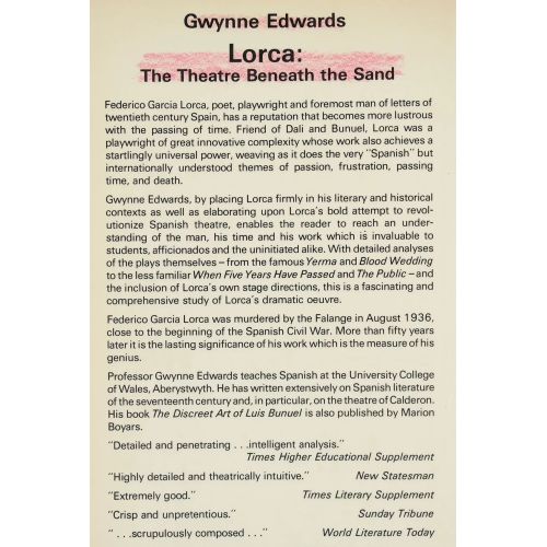 Lorca: The Theatre Beneath The Sand | Literary Criticism | Mickle & More Second-Hand Books