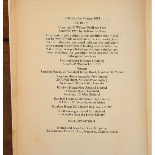 The Sound And The Fury | Literary | Mickle & More Second-Hand Books