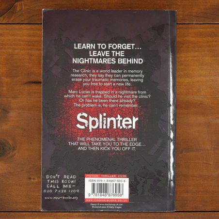 Splinter | Thriller | Mickle & More Second-Hand Books